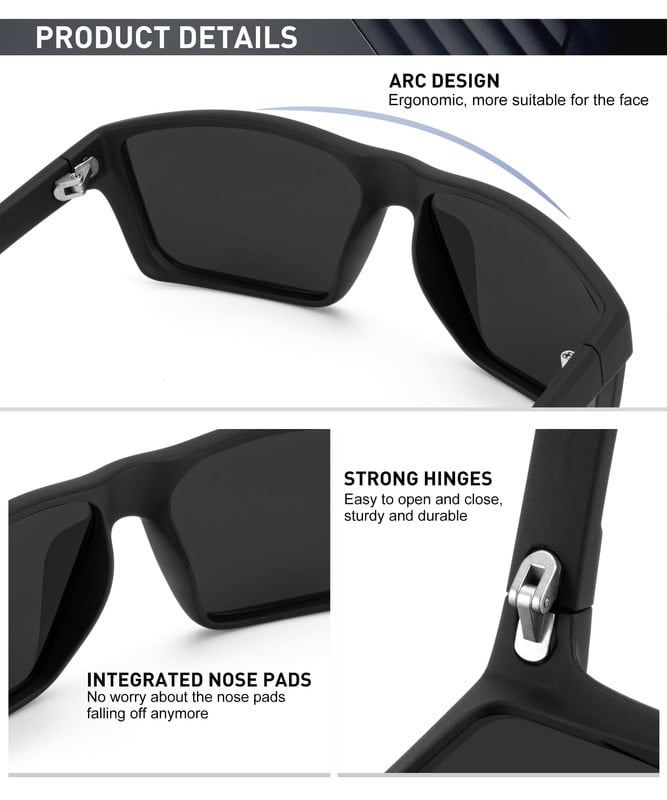 KALIYADI Sports Sunglasses for Men,Polarized Sun Glasses Cycling Running Sunglasses with UV400 Protection WMKAS86-1-1-1