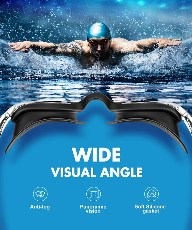KALIYADI Swim Goggles Adult Goggles-Swimming-men and Women: Anti Fog No Leak and Ultra-wide Field of View 3 Pack WMKAY02-4-5-7