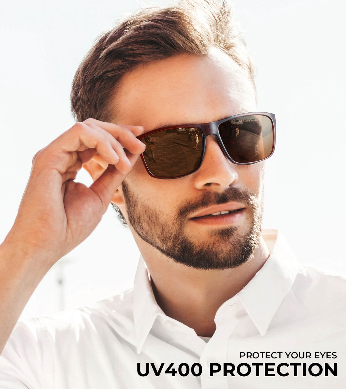 KALIYADI Polarized Sunglasses for Men and Women,Classic Square Sun Glasses with UV Protection for Driving Fishing WMKAS11-1-2-4