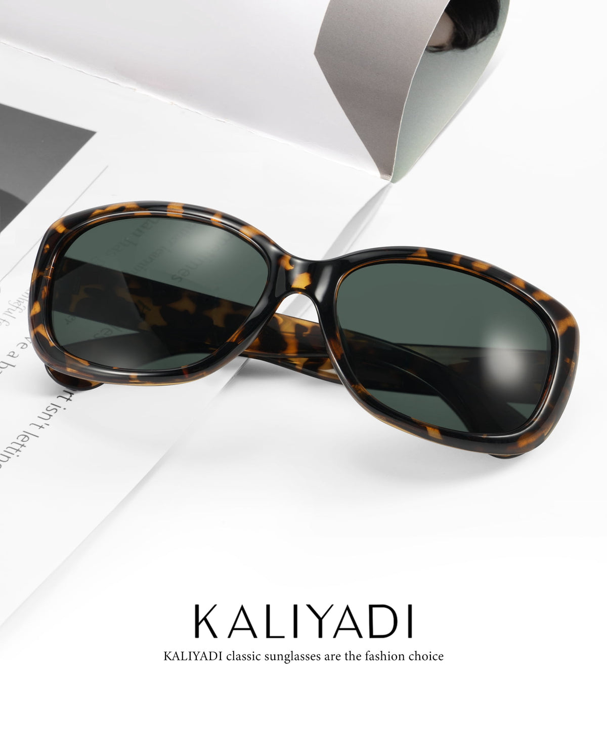 KALIYADI Oversized Polarized Sunglasses for Women Vintage Lady UV Protection Driving Sun Glasses WMKAS20-2