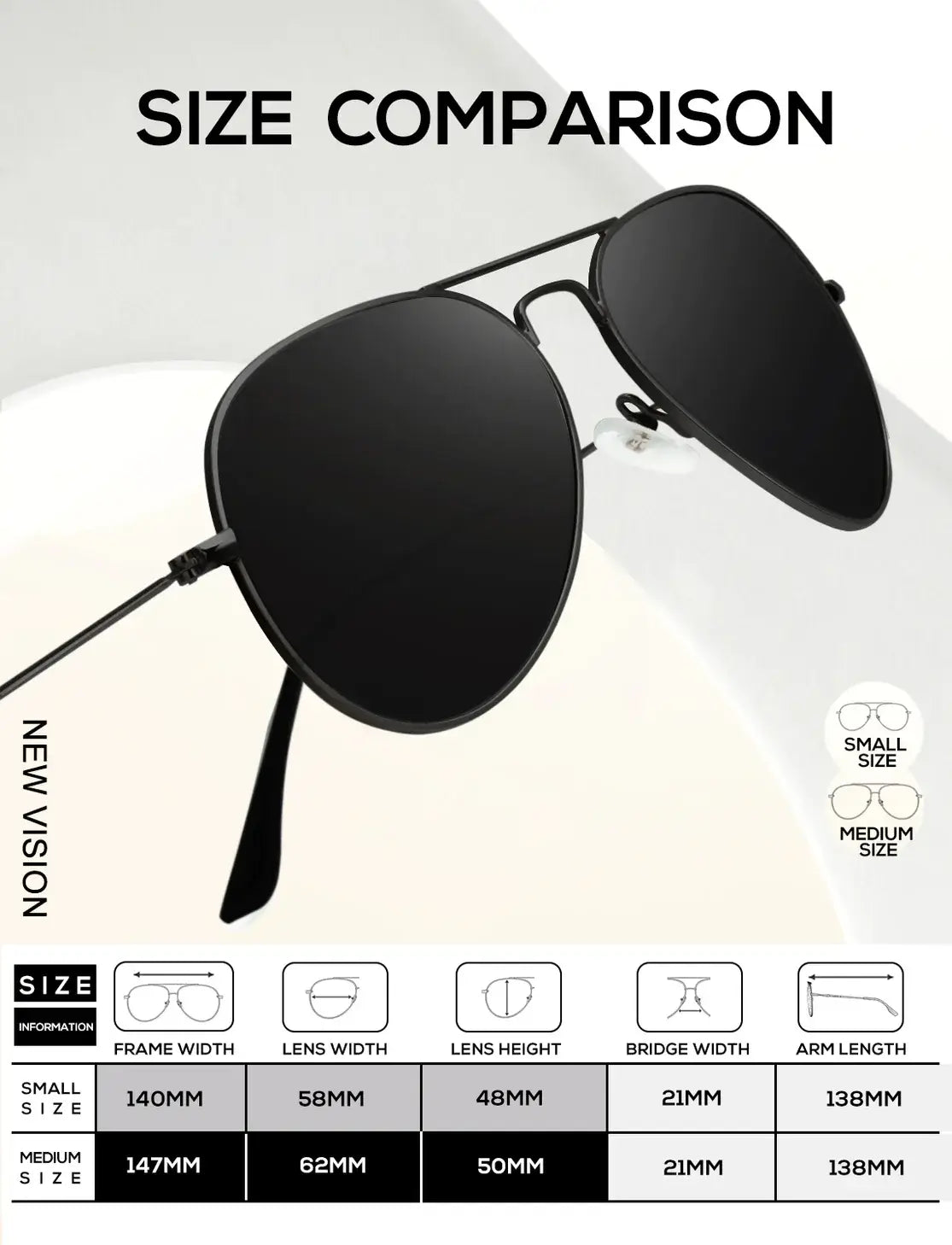 Black Frame Black Lens UV 400 Protection